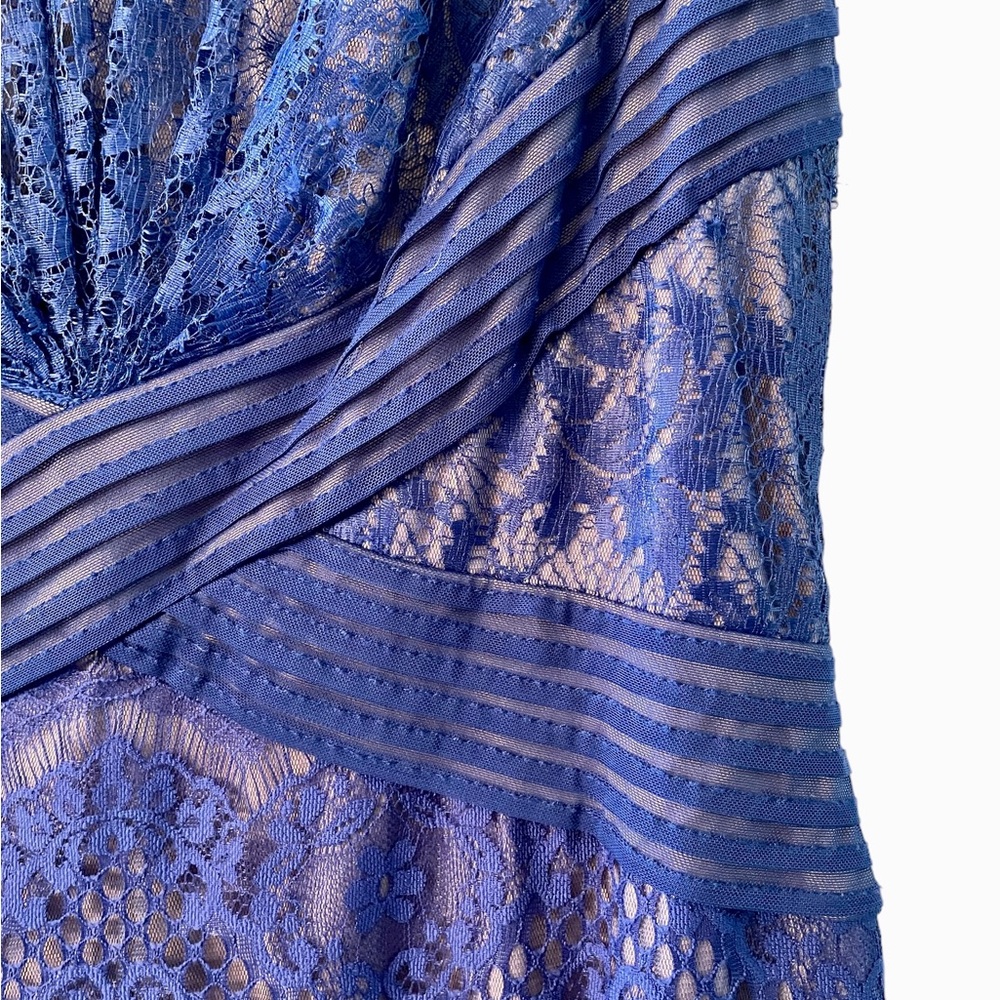 Dress Tadashi Shoji royal blue lace 10P - Picture 3 of 4